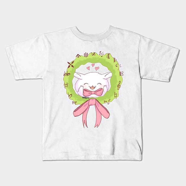 Bunny Wreath Kids T-Shirt by Lilynee-